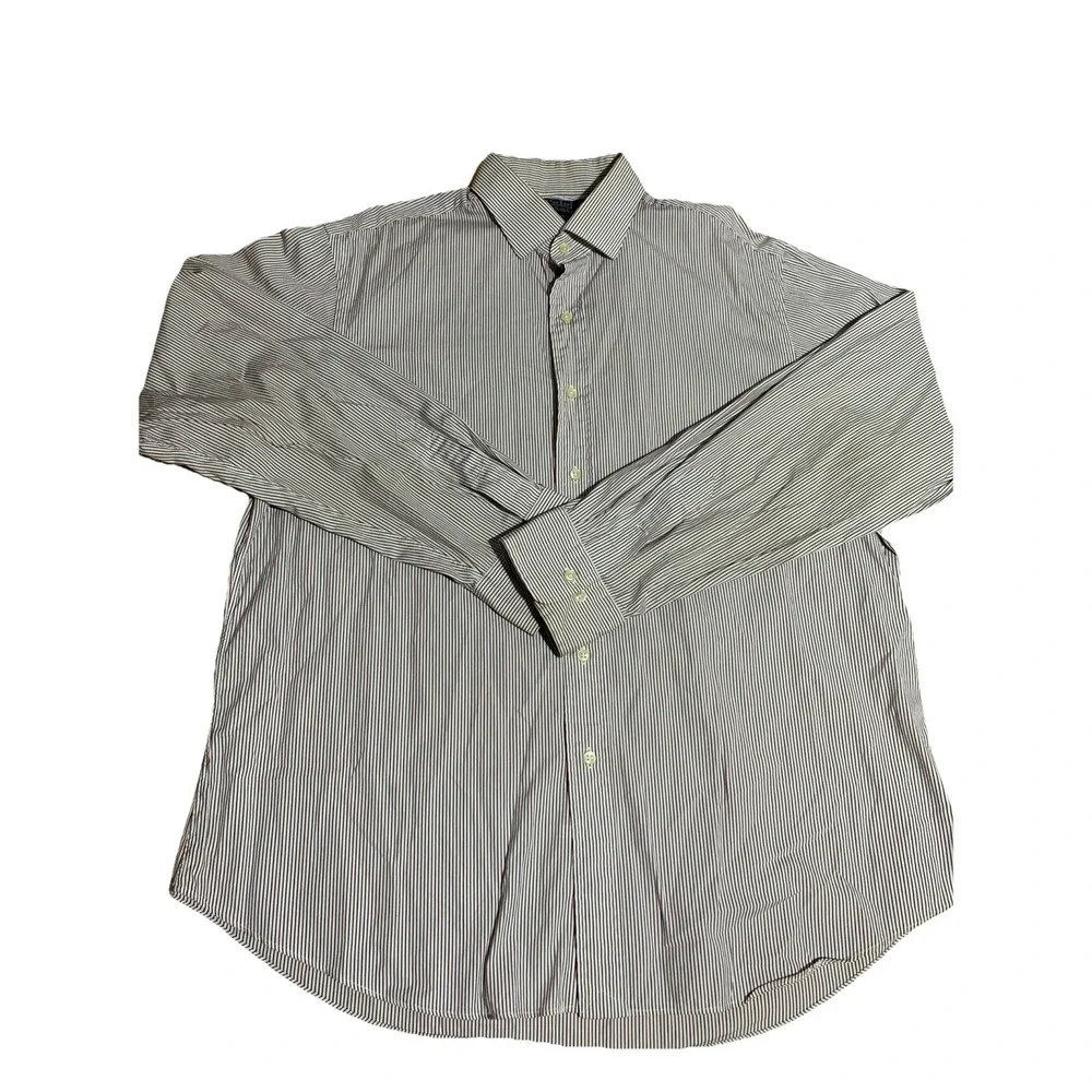 Polo by Ralph Lauren Regent Custom Fit  Dress‎ Shirt Men's 17.5 -36/37 Striped
